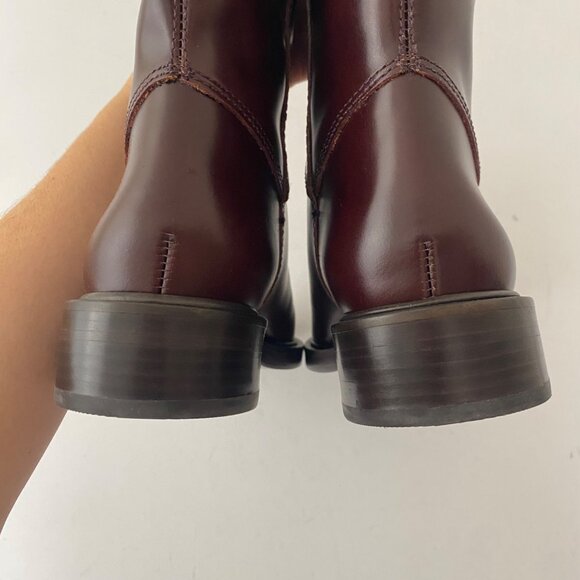 New Reformation x Kacey Musgraves Franklin Knee Riding Boot Ruby - Picture 9 of 15